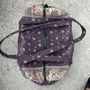 Vera Bradley Retired Black Walnut Large Duffle Bag RARE